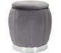 Pouf coffre de rangement en tissu Paris 43 x 43 cm