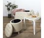 Pouf coffre rond pieds en bois Eleonor - 7
