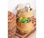 Pouf en coton et jute multicolore - AUBRY GASPARD