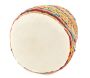 Pouf en coton et jute multicolore - AUB-4989