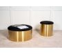Pouf avec coussin en velours noir et cuivré Puff 75 cm - 239