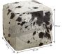 Pouf cube en peau de vache - AUBRY GASPARD