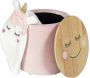 Pouf enfant en bois et velours Moon - CMP-3449