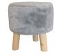 Pouf extra doux 3 pieds en bois Doli