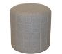 Pouf gris matelassé effet feutrine