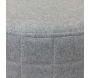 Pouf gris matelassé effet feutrine - 