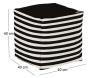 Pouf de jardin en coton 40 x 40 cm Stripes - BRD-0151