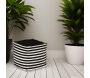 Pouf de jardin en coton 40 x 40 cm Stripes - LONA