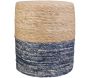 Pouf jonc de mer blue lagoon