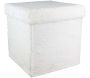 Pouf pliable imitation fourrure