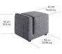 Pouf avec range-magazine Paris - ASI-1592