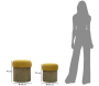 Pouf avec rangement intégré Aspen (Set de 2) - MAU-0586