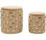 Pouf avec rangement intégré Shanty (Lot de 2)