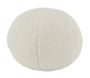 Pouf en tissu bouclettes blanc