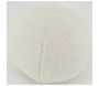 Pouf en tissu bouclettes blanc - AUBRY GASPARD
