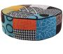 Pouf rond patchwork 50 cm (Lot de 2) - CMP-4184