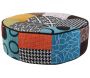 Pouf rond patchwork 50 cm