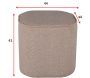 Pouf rond en polyester teddy Piff - VEN-0338