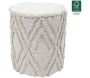 Pouf rond en tissu Mirage