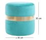Pouf rond en velours Milo - 20,98
