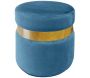 Pouf rond en velours Milo