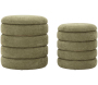 Pouf en tissu 2 en 1 Nordic (Set de 2)