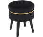 Pouf en tissu Paris 35 x 40.5 cm