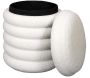 Pouf 2 en 1 en tissu bouclette Freya - CMP-5256