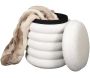 Pouf 2 en 1 en tissu bouclette Freya - 52,90