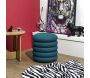 Pouf 2 en 1 en tissu coloré Atome - 6