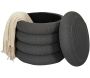 Pouf 2 en 1 en tissu coloré Atome - 52,90