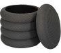 Pouf 2 en 1 en tissu coloré Atome