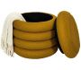 Pouf 2 en 1 en tissu coloré Atome - 52,90