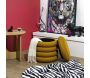 Pouf 2 en 1 en tissu coloré Atome - THE HOME DECO FACTORY