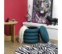 Pouf 2 en 1 en tissu coloré Atome - THE HOME DECO FACTORY