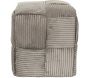 Pouf en tissu côtelé tressé Scott - CMP-5226