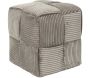 Pouf en tissu côtelé tressé Scott
