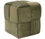 Pouf en tissu côtelé tressé Scott