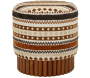 Pouf en tissu avec pieds en bois Ethnic