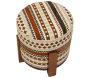 Pouf en tissu avec pieds en bois Ethnic - 94,90
