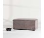 Pouf en tissu velours côtelé Gillholmen - VENTURE HOME