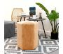 Pouf en velours côtelé Guilia 35 cm - THE HOME DECO FACTORY