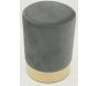 Pouf en velours et métal doré - 29,90