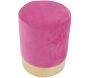 Pouf en velours et métal doré - AUB-4445