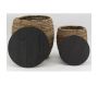 Poufs coffres en abaca et bois (lot de 2) - AUBRY GASPARD