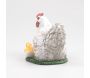 Poule couvant avec poussin en résine 17 x 23 x 19 cm - IMH-0132