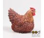 Poule couvant en résine coloris brun - IMH-0153