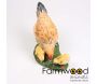 Poule avec poussins picorants en résine 36.5 x 19 x 28.5 cm - Farmwood animals