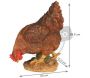 Poule en résine picorant 26 cm - 