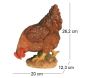 Poule en résine picorant 26 cm - RIV-0148